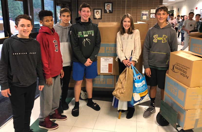 JC Booth Middle School Student Council Food Drive