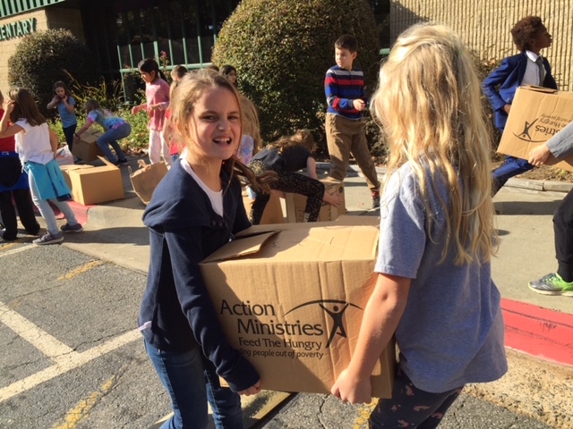 Food Pantry Shelves blessed by Huddleston Elementary School - Real Life ...